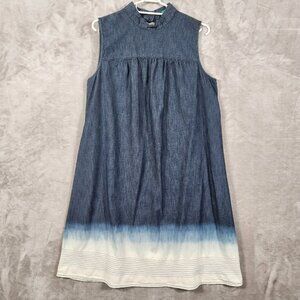 VTG United Colors of Benetton Ombre Denim A line dress Womens size M